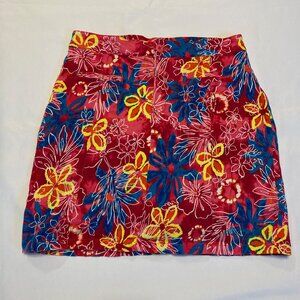 -Bill Blass Golf Skort Colorful Floral Stretch Women’s Size 10